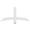 Ekena Millwork Bellingham Architectural Grade PVC Gable Bracket, 48"W x 24"H x 2"D x 4"F, 12/12 Pitch GBP048X24X0204BEL00 - alternate 3